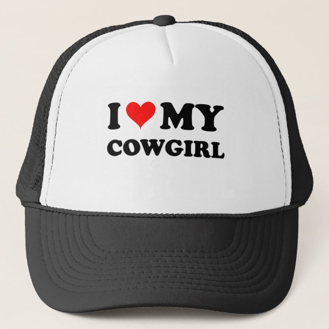 I Liebe mein Cowgirl Truckerkappe (Vorderseite)