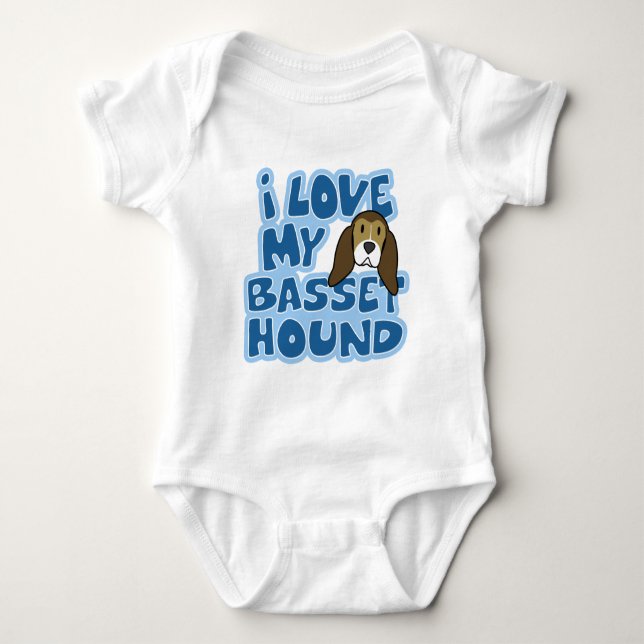 I Liebe mein Dachshund-Jagdhund-Baby-Strampler Baby Strampler (Vorderseite)