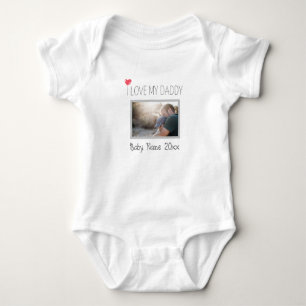 I LIEBE MEIN DADDY BABY BODYSUIT PERSONALISIERT BABY STRAMPLER