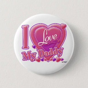 I Liebe Mein Daddy pink/lila - Herz Button