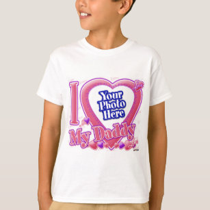 I Liebe Mein Daddy rosa/lila - Foto T-Shirt