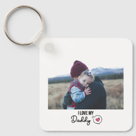 I LIEBE MEIN DADDY SCHLÜSSELANHÄNGER 2 FOTO CUSTOM