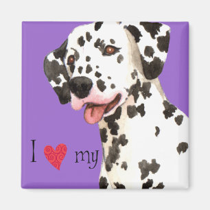 I Liebe mein Dalmatiner Magnet