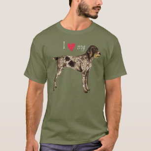 I Liebe mein deutscher Drahthaar-Zeiger T-Shirt