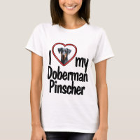 I Liebe Mein Doberman Pinscher Rotes Herz Foto Rah