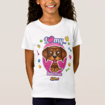 I Liebe mein Dobermann-Kleid (roter Dobermann)