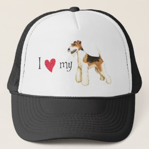 I Liebe mein Drahtfox-Terrier Truckerkappe