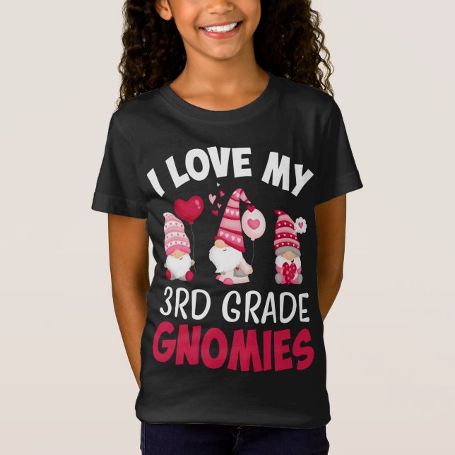 I Liebe Mein dritter Grade Gnomies Niedlicher Vale T-Shirt (Vorderseite)