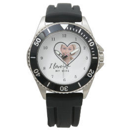I Liebe Mein Ehefrau FOTO Geschenk - Bester Freund Armbanduhr