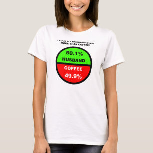 I Liebe mein Ehemann mehr als der Kaffee lustig T-Shirt