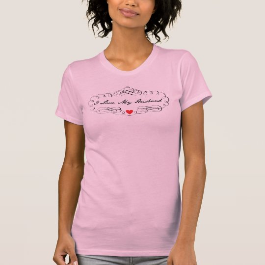 I Liebe mein Ehemann (schwarzer Text) T-Shirt