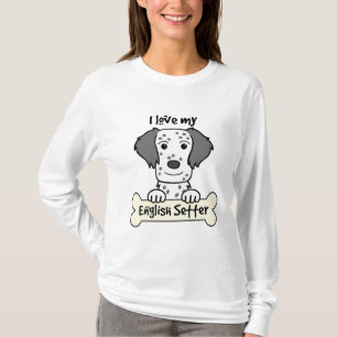 I Liebe mein englischer Setzer T-Shirt