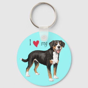 I Liebe mein Entlebucher Schlüsselanhänger