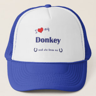 I Liebe mein Esel (weiblicher Esel) Truckerkappe