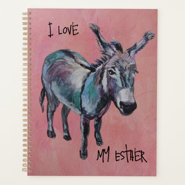 I Liebe mein Esther ( Esel anpassen) Esel Planer (Vorderseite)