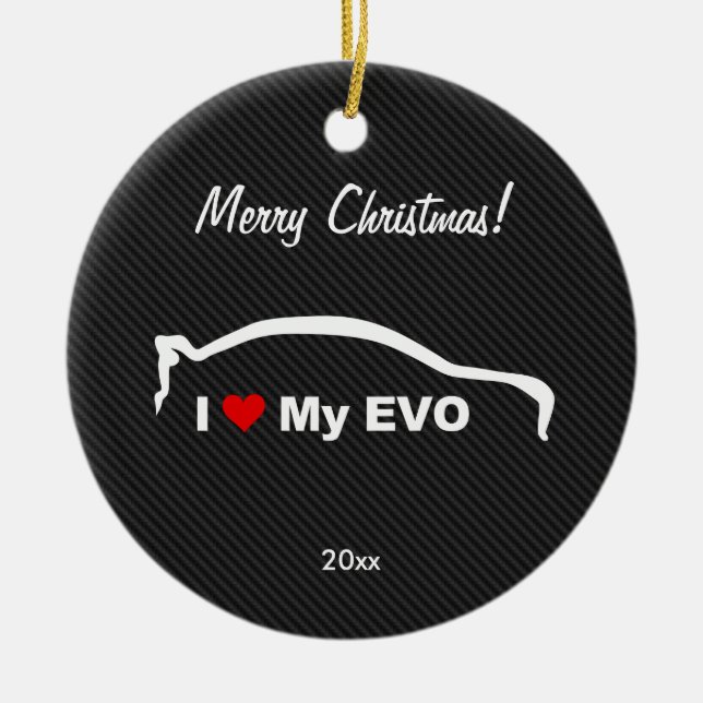 I Liebe mein EVO Keramikornament (Vorne)