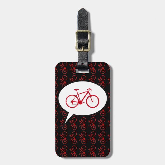 I Liebe mein Fahrrad Cartoon Gepäckanhänger (Vorderseite vertikal)