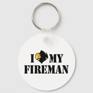 I Liebe Mein Fireman Schlüsselanhänger