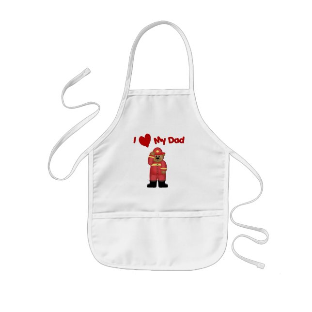 I Liebe Mein Fireman Vater Kinderschürze (Vorne)