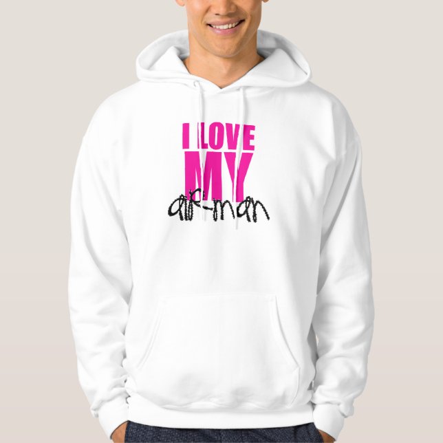 I Liebe mein FliegerHoodie Hoodie (Vorderseite)