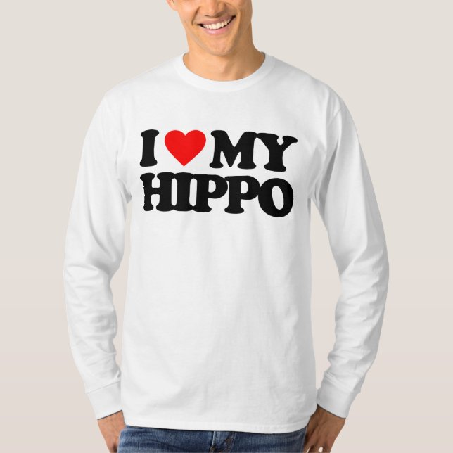 I LIEBE MEIN FLUSSPFERD T-Shirt (Vorderseite)