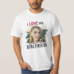 I Liebe Mein Freund Grunge Custom Foto T-Shirt<br><div class="desc">Großes Geschenk für deinen Freund! Custom Foto T - Shirt Sprichwort I LIEBE MY GIRLFRIEND in sportlichen Grunge Typografie-Bild in einer Not coolen Maske Ausschnitt. Einfache und einfache Anpassung!</div>