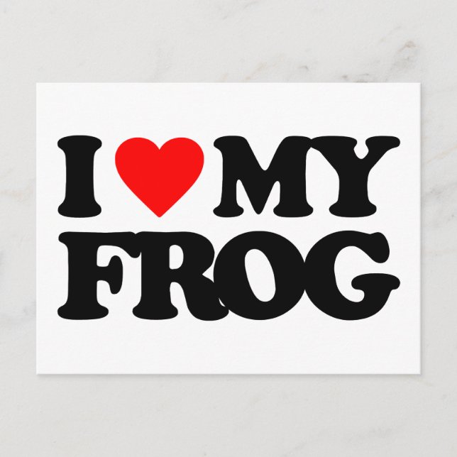 I LIEBE MEIN FROG POSTKARTE (Vorderseite)