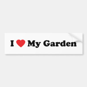 I Liebe mein Garten Autoaufkleber