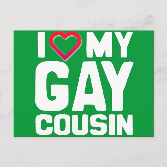 I LIEBE MEIN GAY COUSIN - -.pnng Postkarte (Vorderseite)