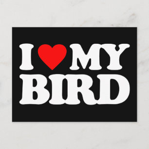 I LIEBE MEIN GEBIRD POSTKARTE