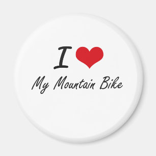 I Liebe mein Gebirgsfahrrad Magnet
