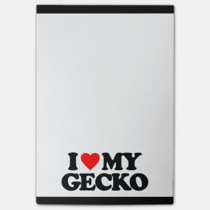 I LIEBE MEIN GECKO POST-IT KLEBEZETTEL