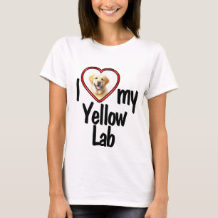 I Liebe Mein Gelbe Labrador - Niedliches Foto Herz T-Shirt