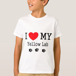 I Liebe mein gelber Labrador T-Shirt