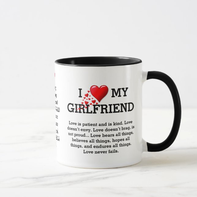 I LIEBE MEIN GIRLFRIEND Custom Christlich Tasse (Rechts)