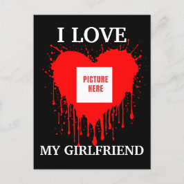 I LIEBE MEIN GIRLFRIEND CUSTOM VALENTINSTAG POSTKARTE
