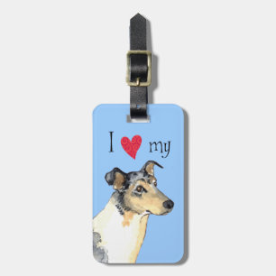 I Liebe mein glatter Collie Gepäckanhänger