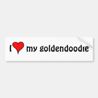 I Liebe mein Goldendoodle Autoaufkleber