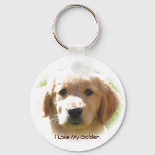 I Liebe mein goldener Retriever-Hund Schlüsselanhänger