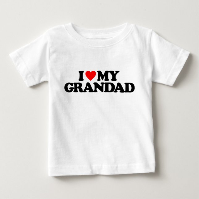 I LIEBE MEIN GRANDAD BABY T-SHIRT (Vorderseite)