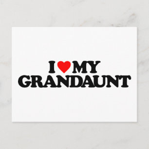 I LIEBE MEIN GRANDAUNT POSTKARTE