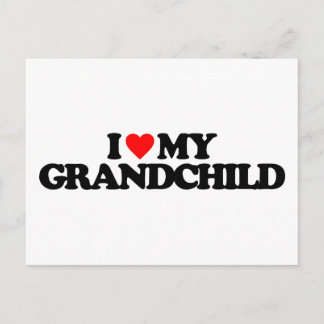 I LIEBE MEIN GRANDCHILD POSTKARTE