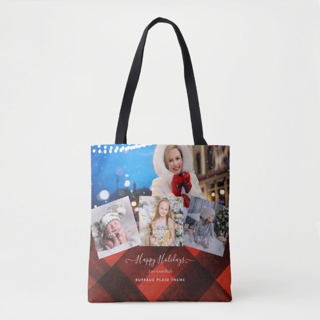I Liebe Mein GRANDMA - FOTO COLLAGE Großeltern-Ges Tasche (Vorderseite)