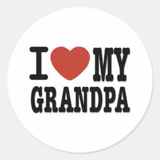 I LIEBE MEIN GRANDPA RUNDER AUFKLEBER