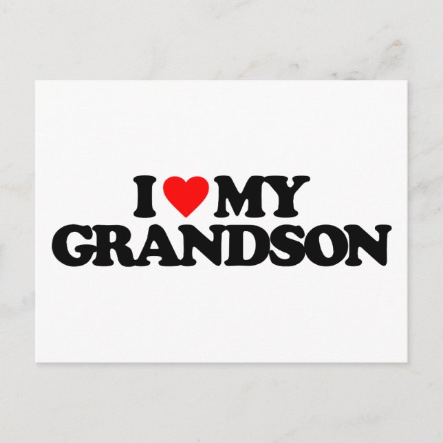 I LIEBE MEIN GRANDSON POSTKARTE (Vorderseite)