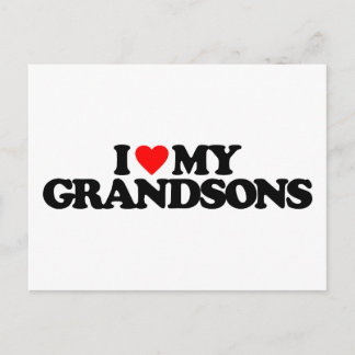 I LIEBE MEIN GRANDSONS POSTKARTE