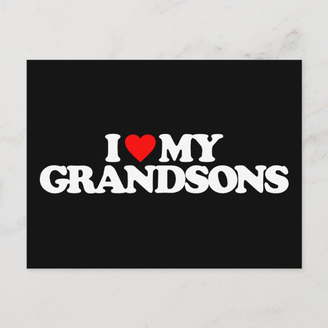 I LIEBE MEIN GRANDSONS POSTKARTE (Vorderseite)