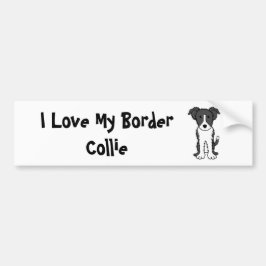 I Liebe mein Grenzcollie-Autoaufkleber Autoaufkleber