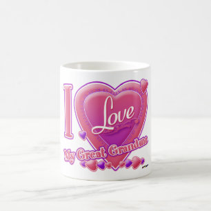 I Liebe Mein großes Oma rosa/lila - Herz Kaffeetasse