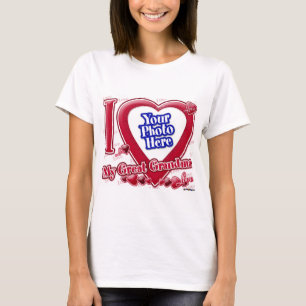 I Liebe Mein großes Oma rotes Herz - Foto T-Shirt